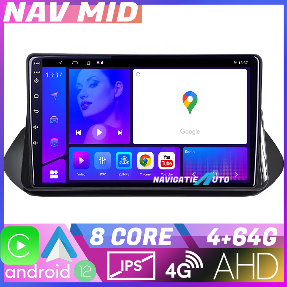 Navigație Nissan X-Trail 2021+ Android 12, Octa Core, 4GB RAM, 64GB, CarPlay