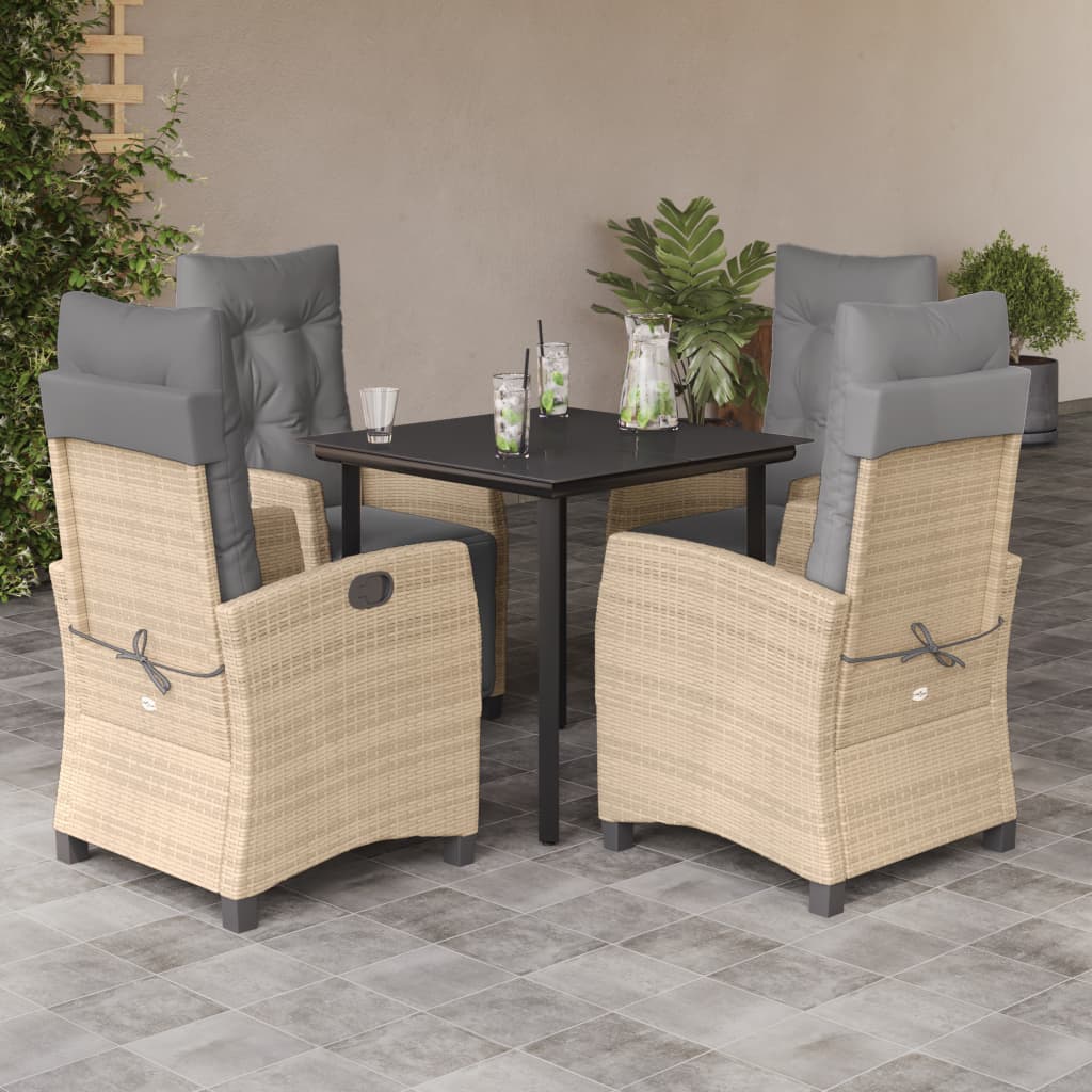 Set mobilier pentru grădină, 5 piese, cu perne, bej, poliratan GartenMobel Dekor
