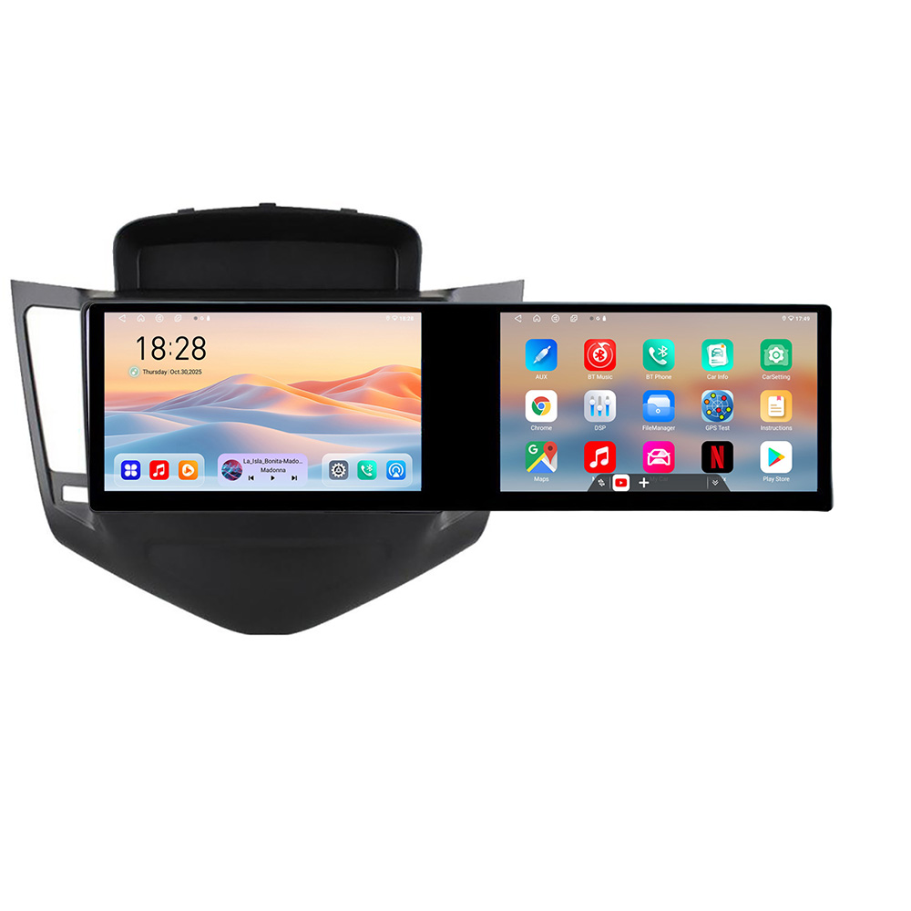 Navigatie Android Chevrolet Cruze 2009-2013, 2 ecrane, 4GB RAM, 128GB