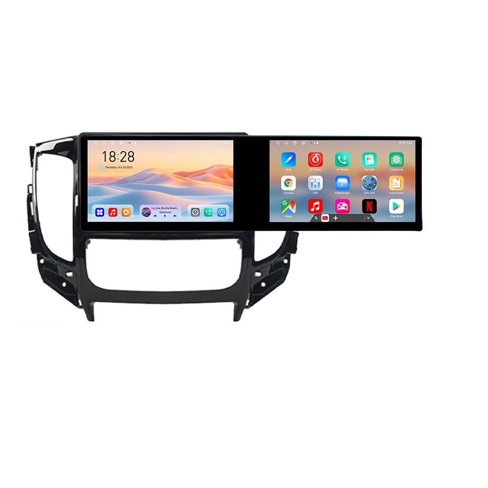 Navigatie Mitsubishi L200 2014-2020 Kit-1094 Edotec 2 ecrane 8 core 4+128 21.6 inch Incell android Wifi 5Ghz gps internet v1