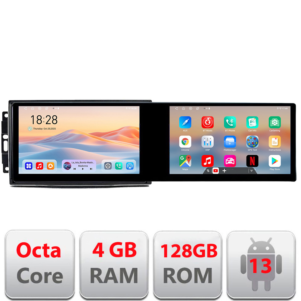 Navigatie CHRYSLER Jeep Manual Kit-202 Edotec 2 ecrane 8 core 4+128 21.6 inch Incell android Wifi 5Ghz gps internet C v3