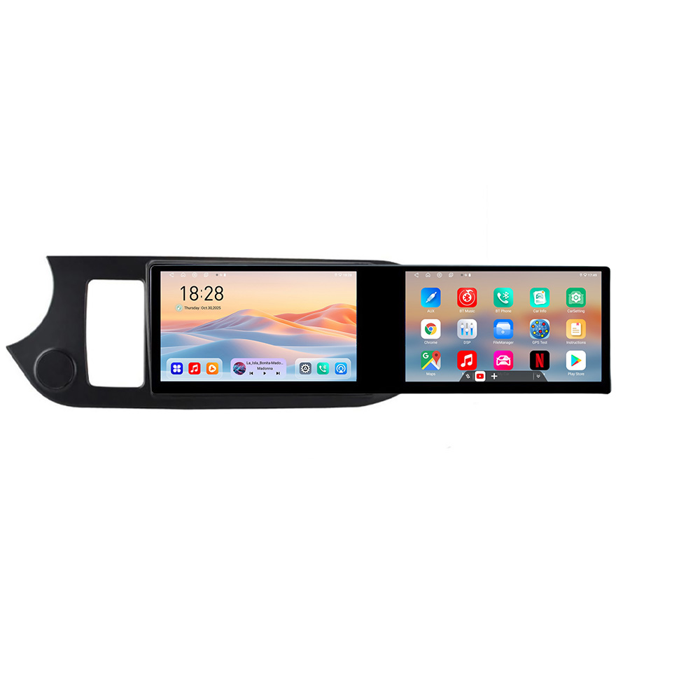 Navigatie Kia Picanto 2011-2015 Kit-217 Edotec 2 ecrane 8 core 4+128 21.6 inch Incell android Wifi 5Ghz gps internet