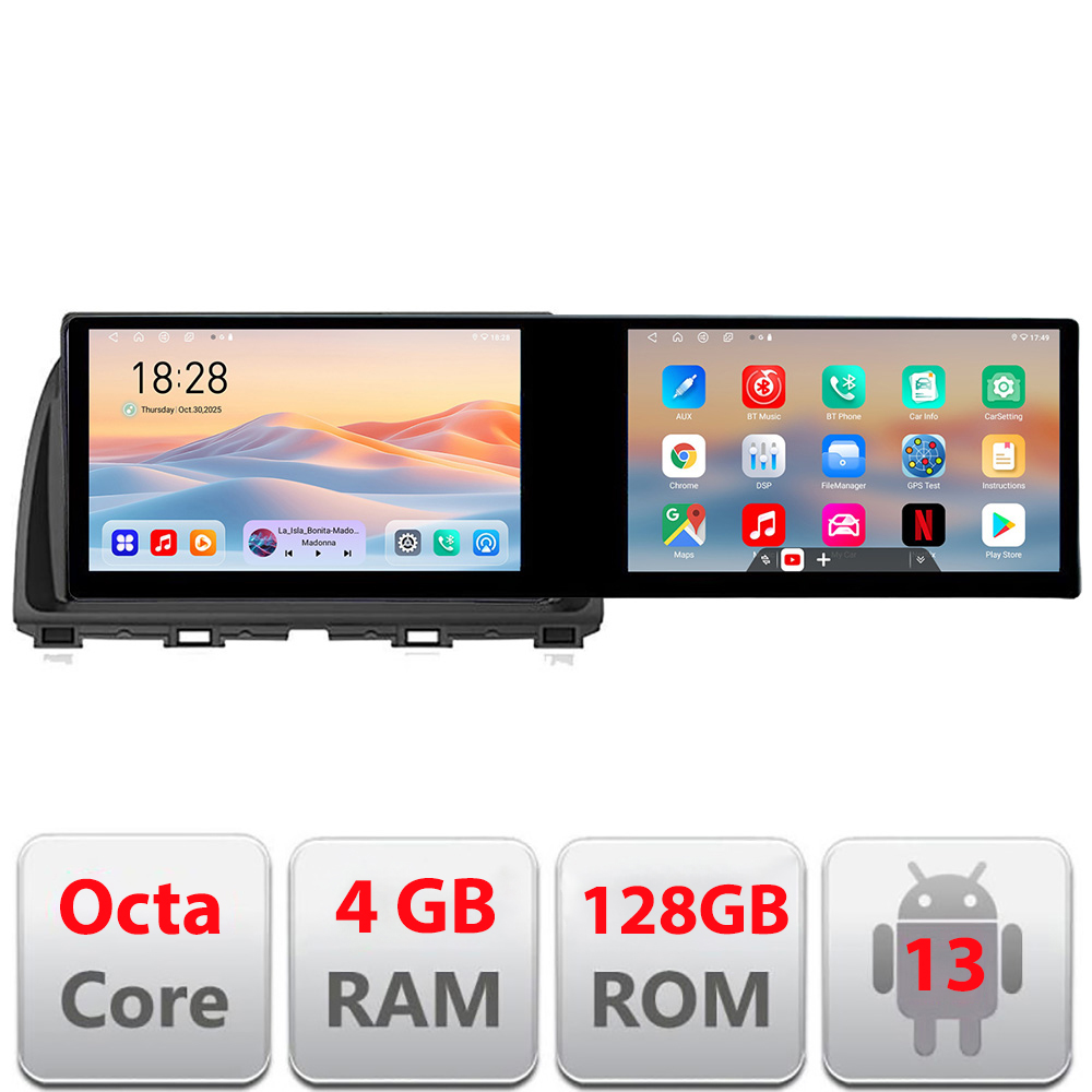 Navigatie MAZDA CX-5 2012- Manual Kit-212 Edotec 2 ecrane 8 core 4+128 21.6 inch Incell android Wifi 5Ghz gps internet a