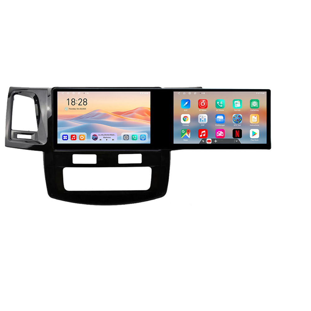 Navigatie Toyota Hilux 2008-2014 Kit-143 Edotec 2 ecrane 8 core 4+128 21.6 inch Incell android Wifi 5Ghz gps internet