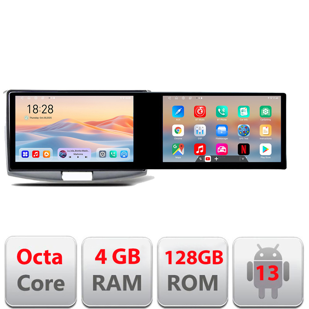 Navigatie VW Passat 2010-2015 Edotec cu 2 ecrane, 4GB RAM, 128GB