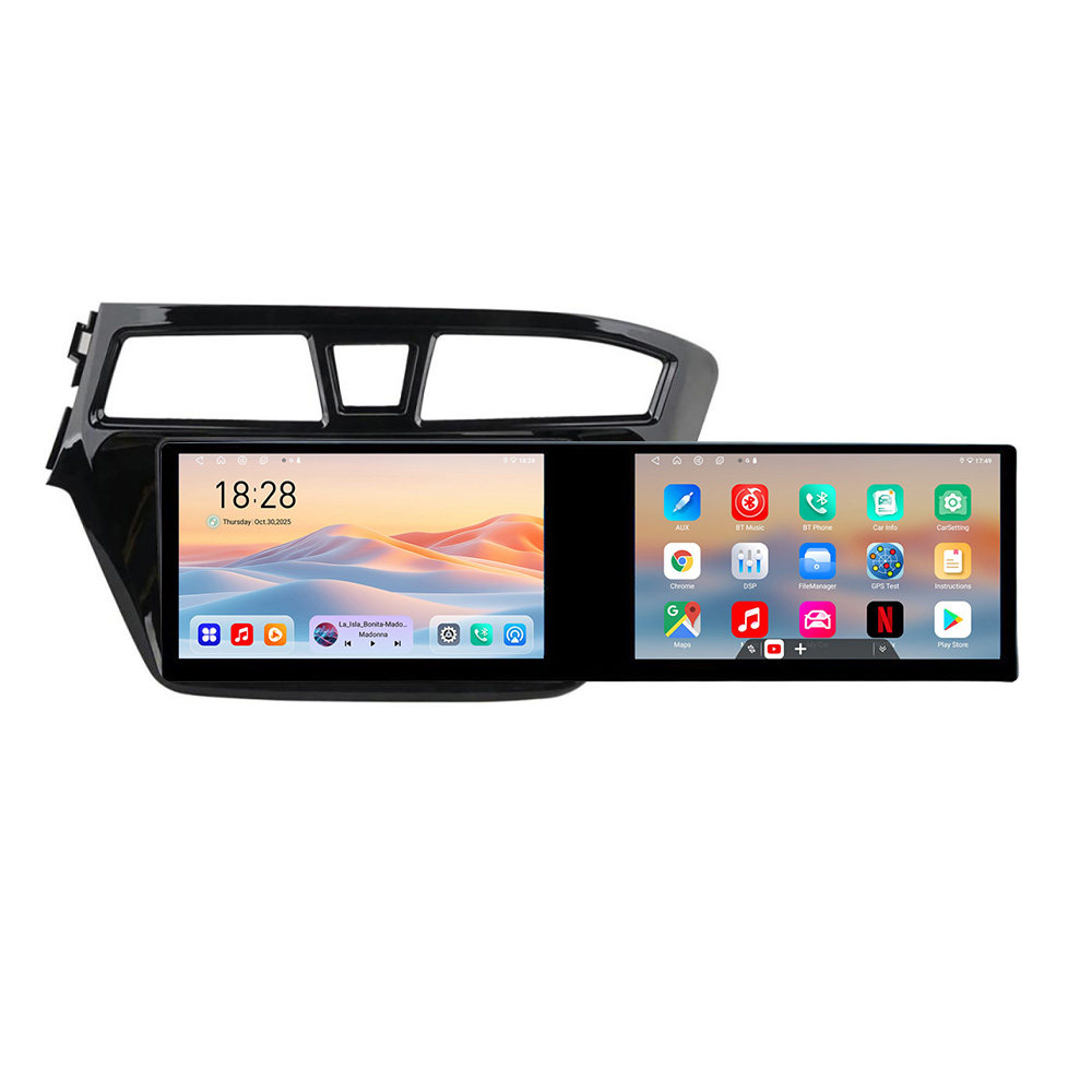 Navigatie Hyundai i20 2015-2018 Edotec 2 ecrane 8 core 4+128 21.6 inch Incell android Wifi 5Ghz gps internet Kit-517