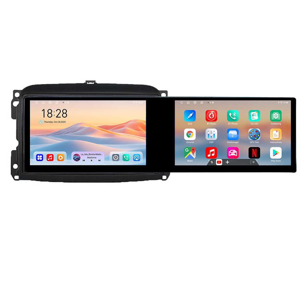 Navigatie Fiat 500 2015-2021 Edotec 2 ecrane 8 core 4+128 21.6 inch Incell android Wifi 5Ghz gps internet