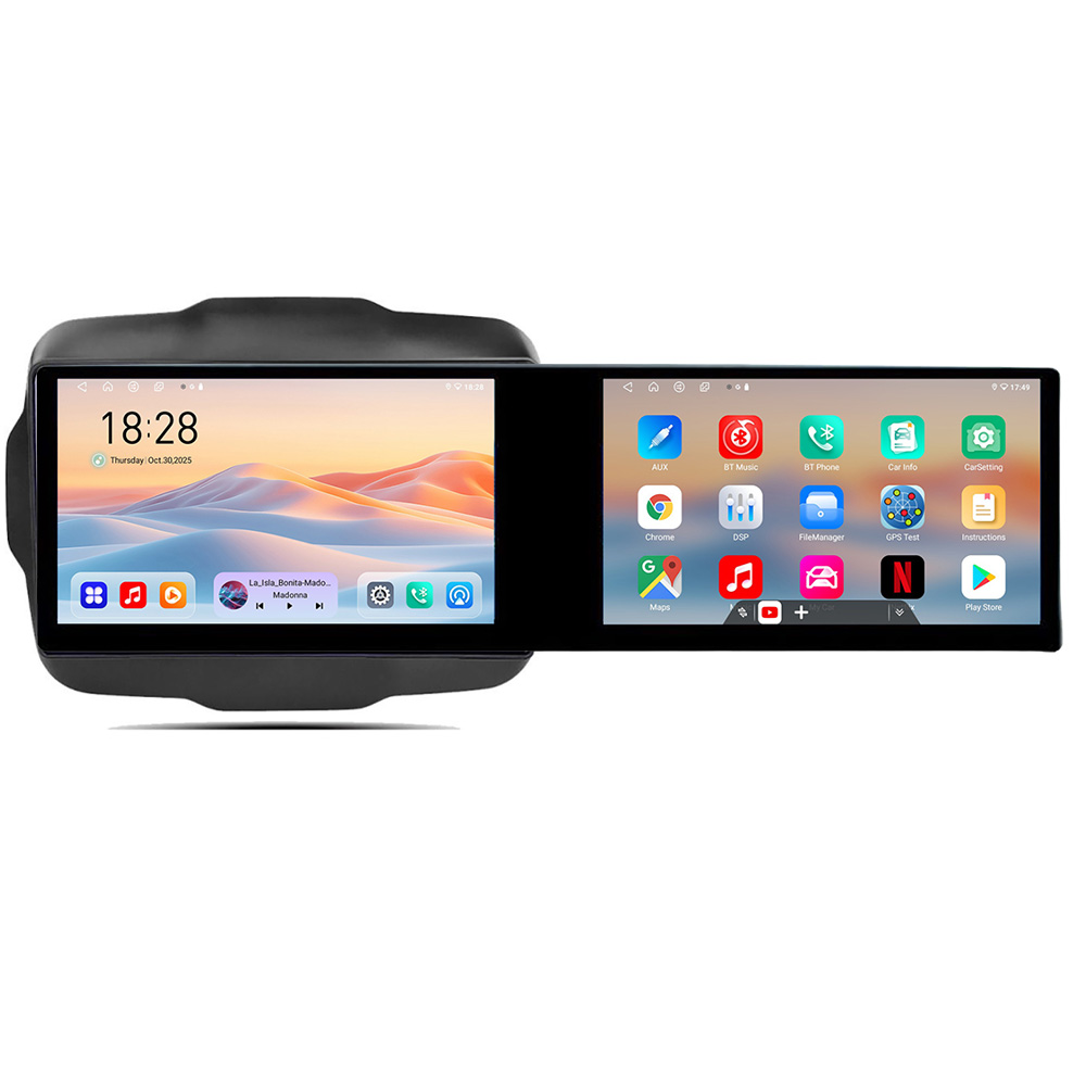 Navigatie Jeep Renegade Kit-500 Edotec 2 ecrane 8 core 4+128 21.6 inch Incell android Wifi 5Ghz gps internet