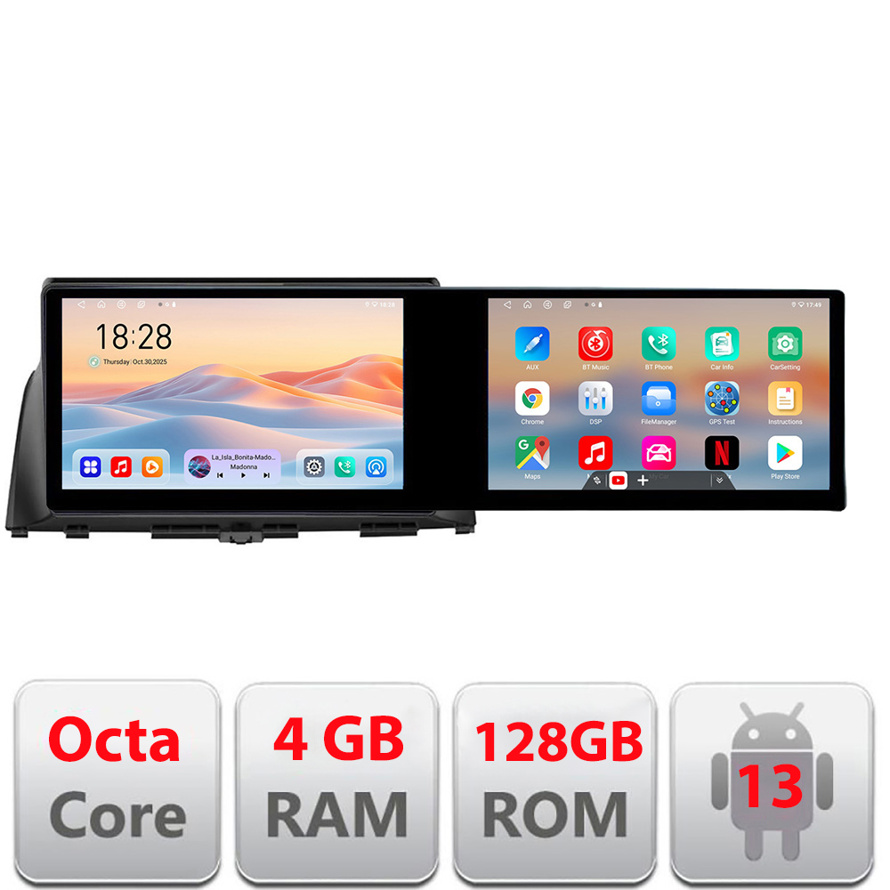 Navigatie KIA OPTIMA 2016- Manual Kit-345 Edotec 2 ecrane 8 core 4+128 21.6 inch Incell android Wifi 5Ghz gps internet a