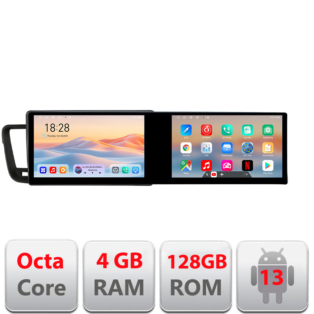 Navigatie Peugeot 508 Kit-5637 Edotec 2 ecrane 8 core 4+128 21.6 inch Incell android Wifi 5Ghz gps internet