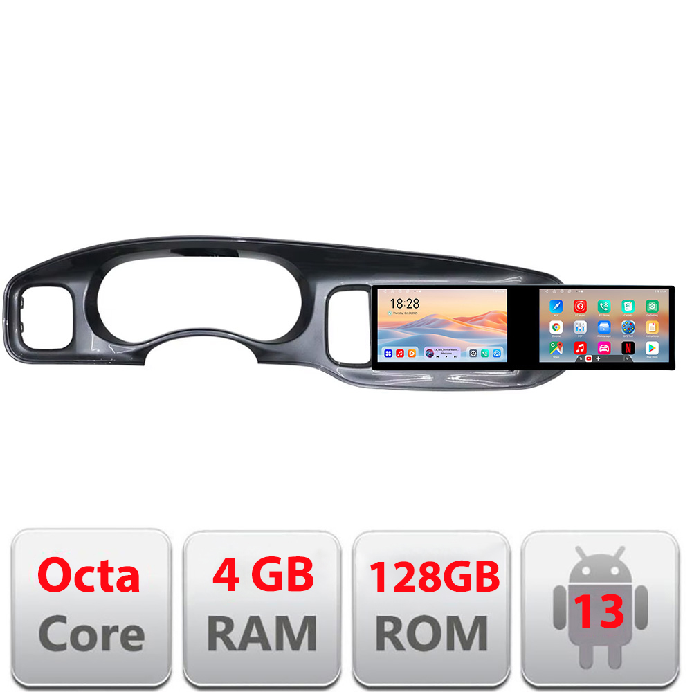 Navigatie Dodge Charger 2011-2014 Edotec Incell 1K 10.5 inch 8 core 4+128 carplay android auto radio internet kit-charger+EDT-E211-RK