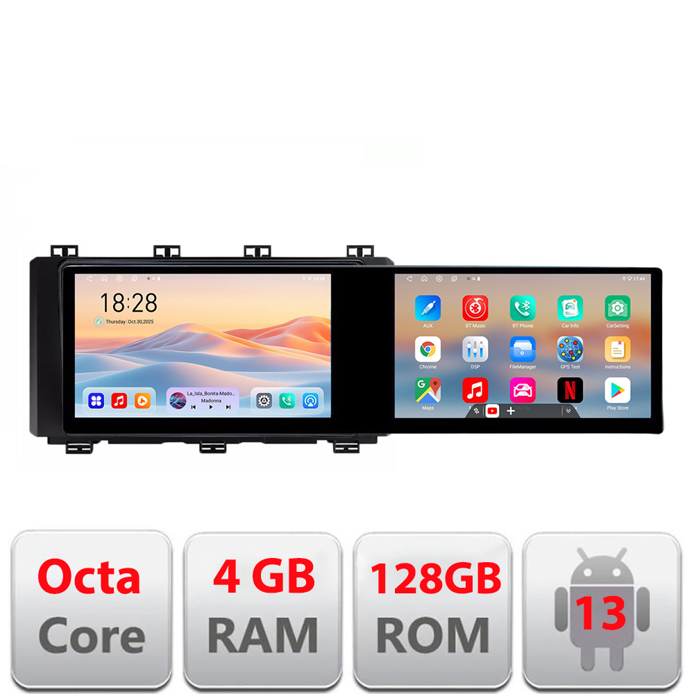 Navigatie Seat Ateca Edotec 2 ecrane 8 core 4+128 21.6 inch Incell android Wifi 5Ghz gps internet