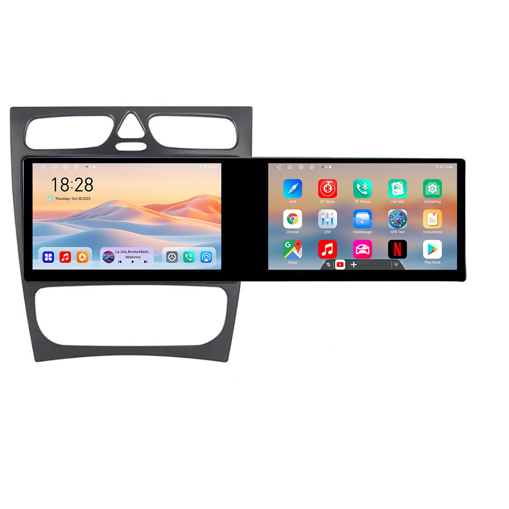 Navigatie Mercedes C W203 2000-2004 Kit-clk Edotec 2 ecrane 8 core 4+128 21.6 inch Incell android Wifi 5Ghz gps internet Q