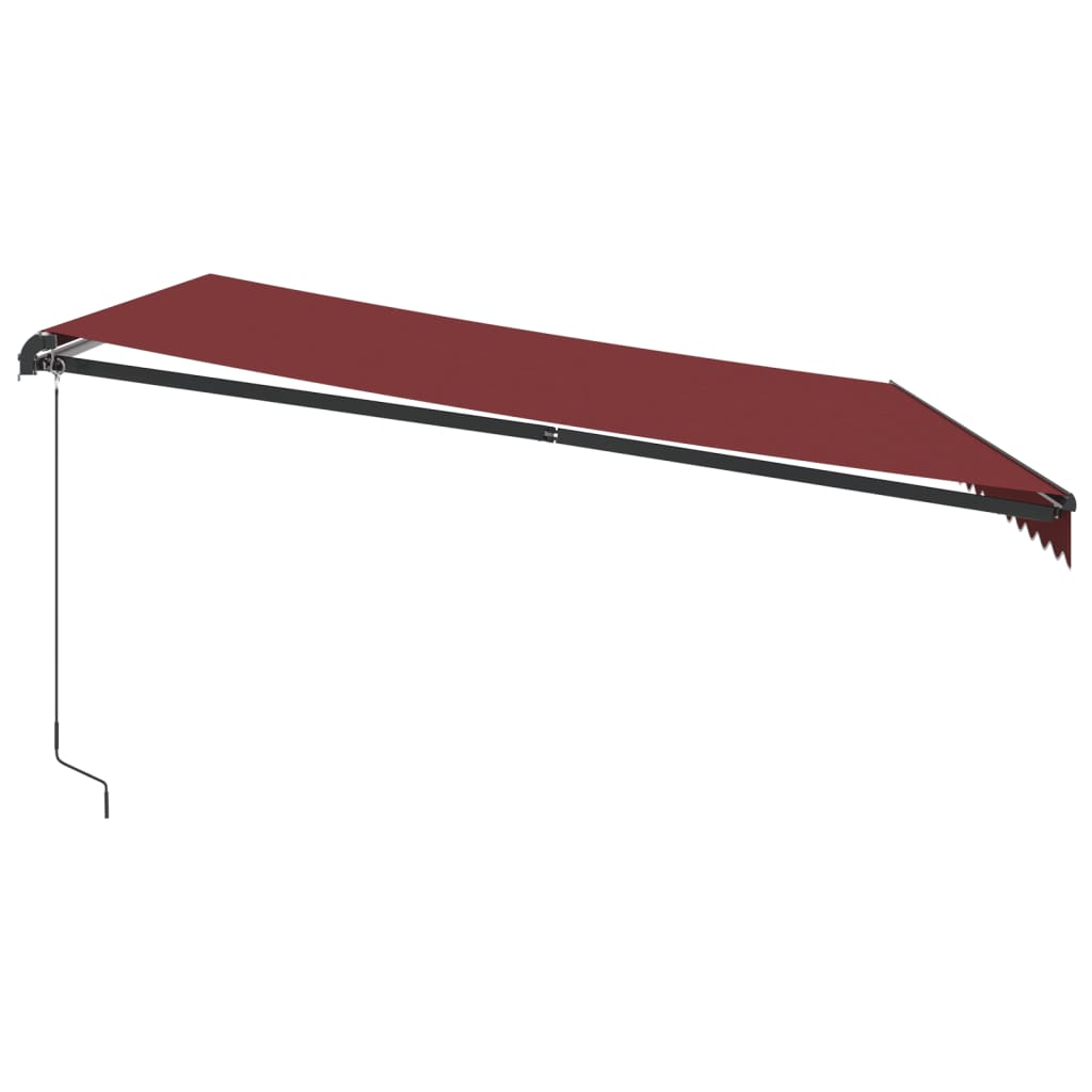 Copertina retractabilă manual cu LED-uri, vișiniu, 450x350 cm GartenMobel Dekor