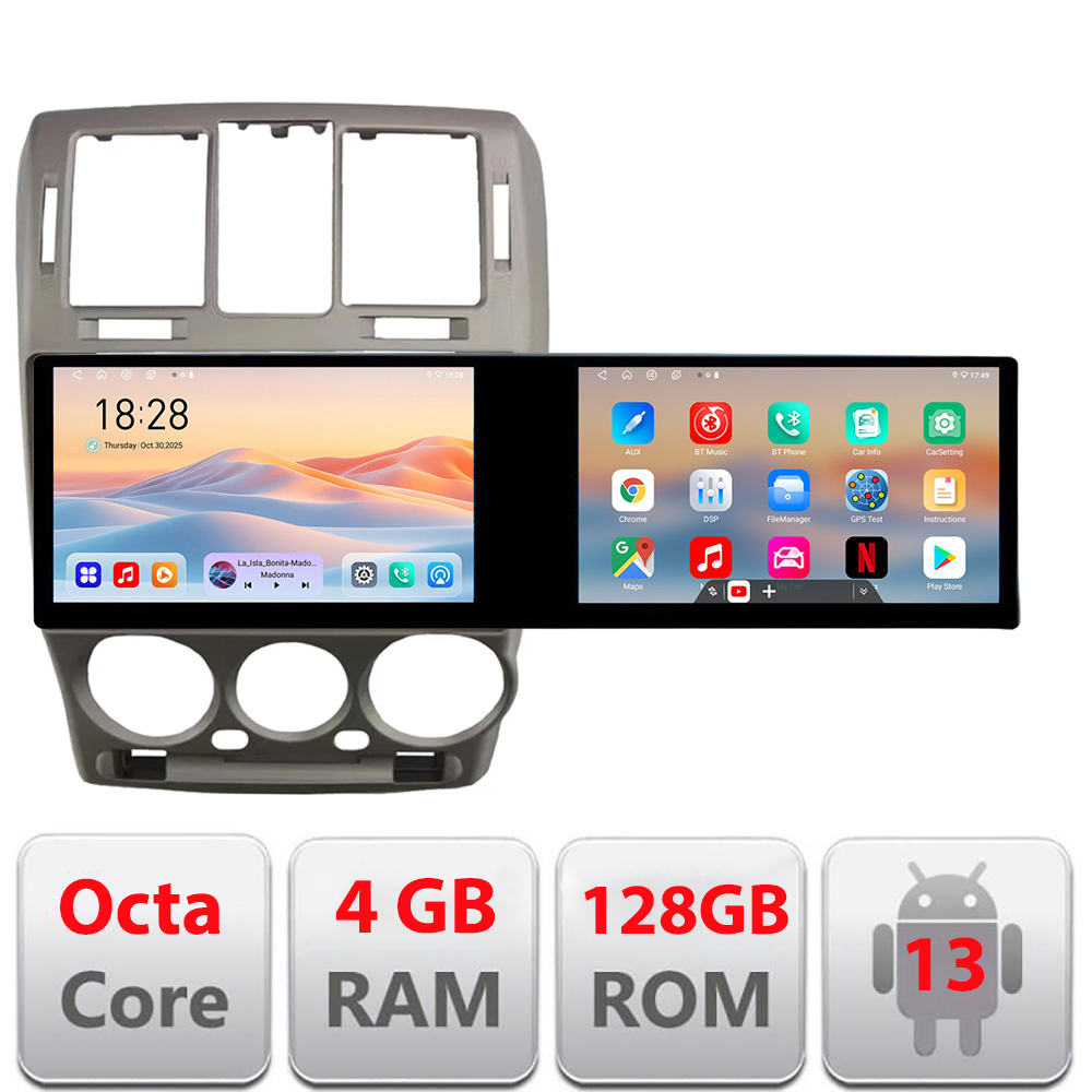 Navigatie Hyundai Getz 2002-2010 Edotec 2 ecrane 8 core 4+128 21.6 inch Incell android Wifi 5Ghz gps internet kit-getz