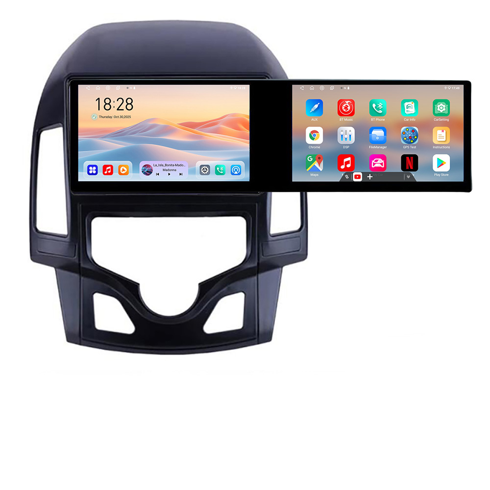 Navigație Hyundai i30 2009-2012 cu climatizare automată, 2 ecrane 21.6 inch