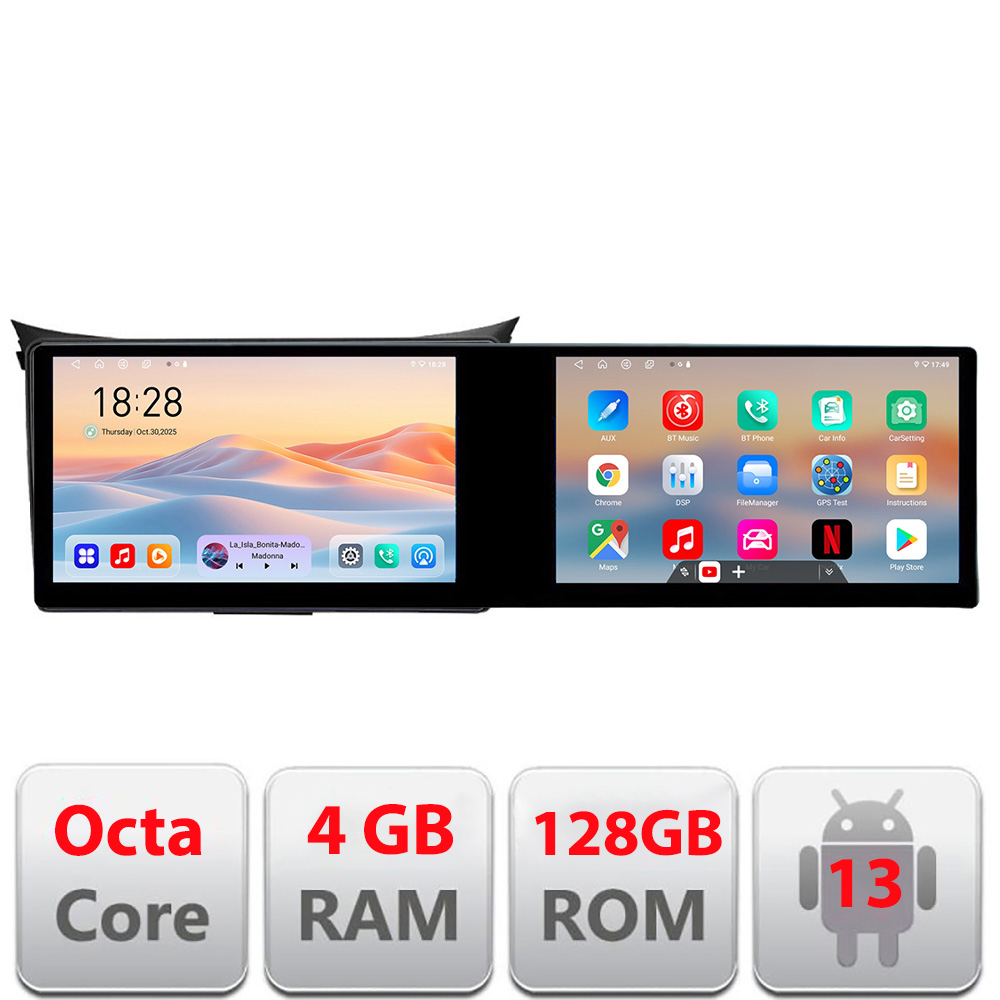 Navigatie Hyundai I30 2011-2016 Edotec 2 ecrane 8 core 4+128 21.6 inch Incell android Wifi 5Ghz gps internet