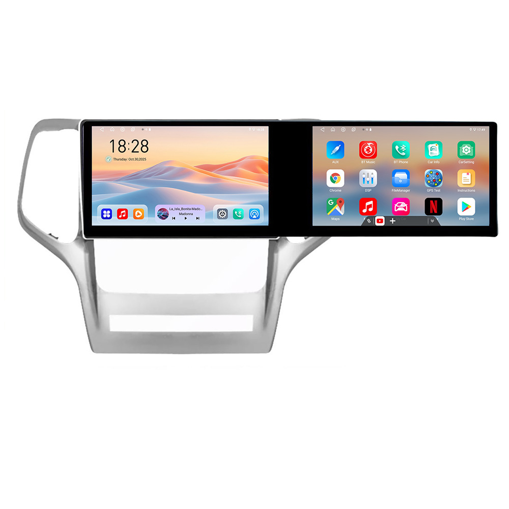 Navigație Jeep Grand Cherokee 2011-2013, 2 ecrane 21.6 inch, 4+128GB