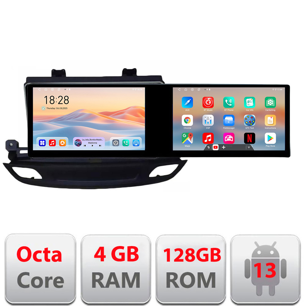 Navigatie Opel Insignia 2018- Kit-insignia19 Edotec 2 ecrane 8 core 4+128 21.6 inch Incell android Wifi 5Ghz gps internet