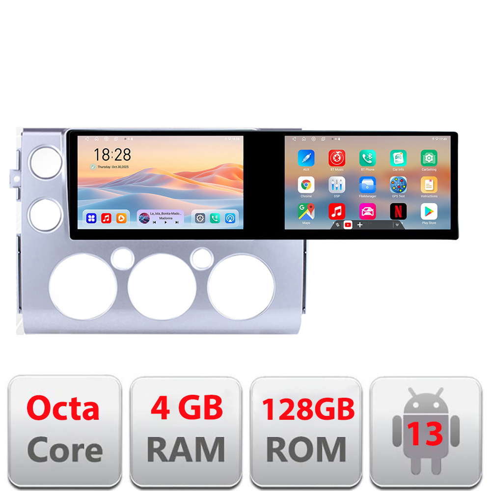 Navigatie Toyota FJ Cruiser 2006-2020 Edotec 2 ecrane 21.6 inch Android