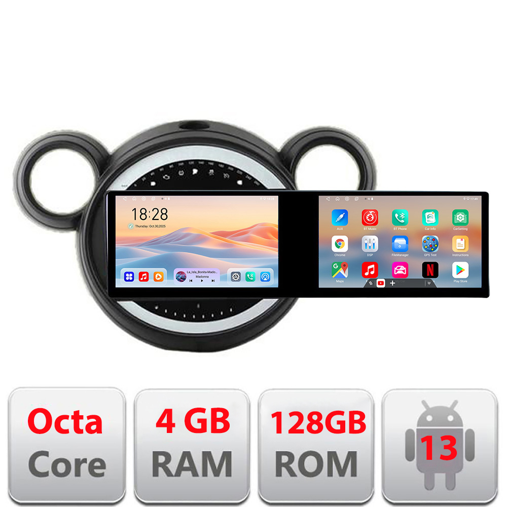 Navigatie Mini 2011-2015 cu sistem CIC Edotec 8 core 4+128 10.5 inch Incell 1K android Wifi 5Ghz gps internet