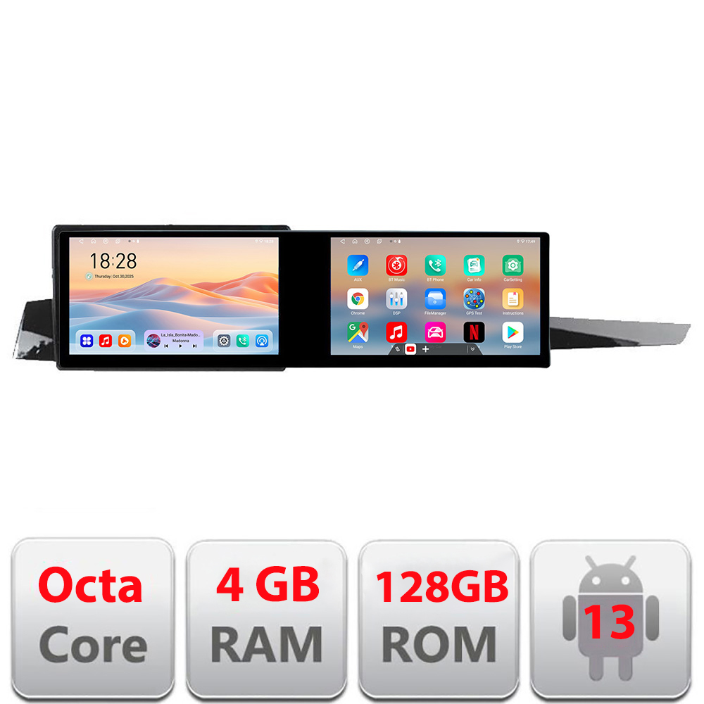 Navigatie Renault Laguna 3 Edotec 2 ecrane 8 core 4+128 21.6 inch Incell android Wifi 5Ghz gps internet