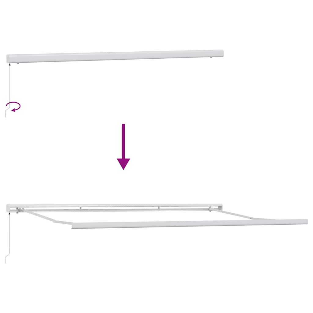 Copertină retractabilă manual, maro, 450x300 cm GartenMobel Dekor