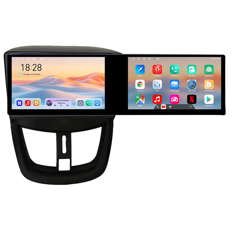 Navigatie Peugeot 207 Kit-PE01 Edotec 2 ecrane 8 core 4+128 21.6 inch Incell android Wifi 5Ghz gps internet