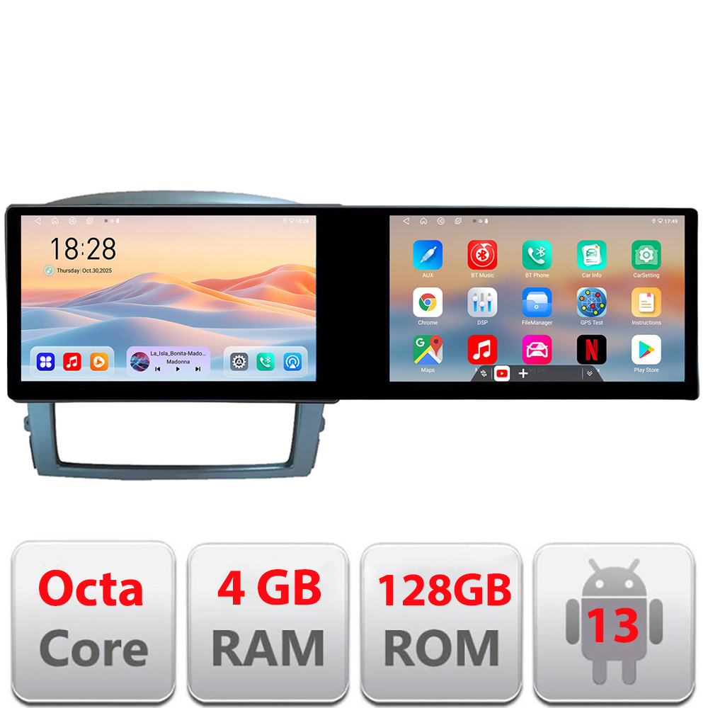 Navigatie Kia Sorento 2006-2009 Edotec 2 ecrane 8 core 4+128 21.6 inch Incell android Wifi 5Ghz gps internet Kit-sorento2002+EDT-E70