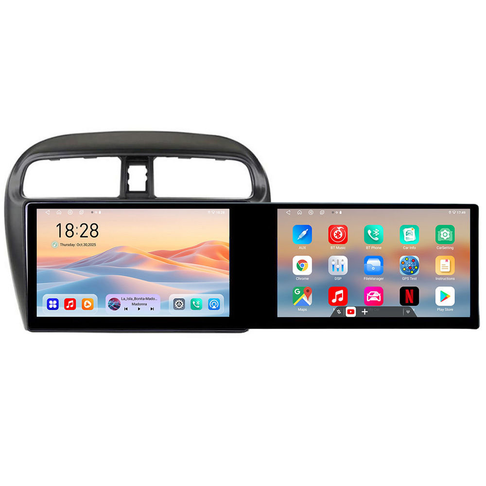 Navigatie Mitsubishi Spacestar Edotec 2 ecrane 8 core 4+128 21.6 inch Incell android Wifi 5Ghz gps internet Kit-spacestar