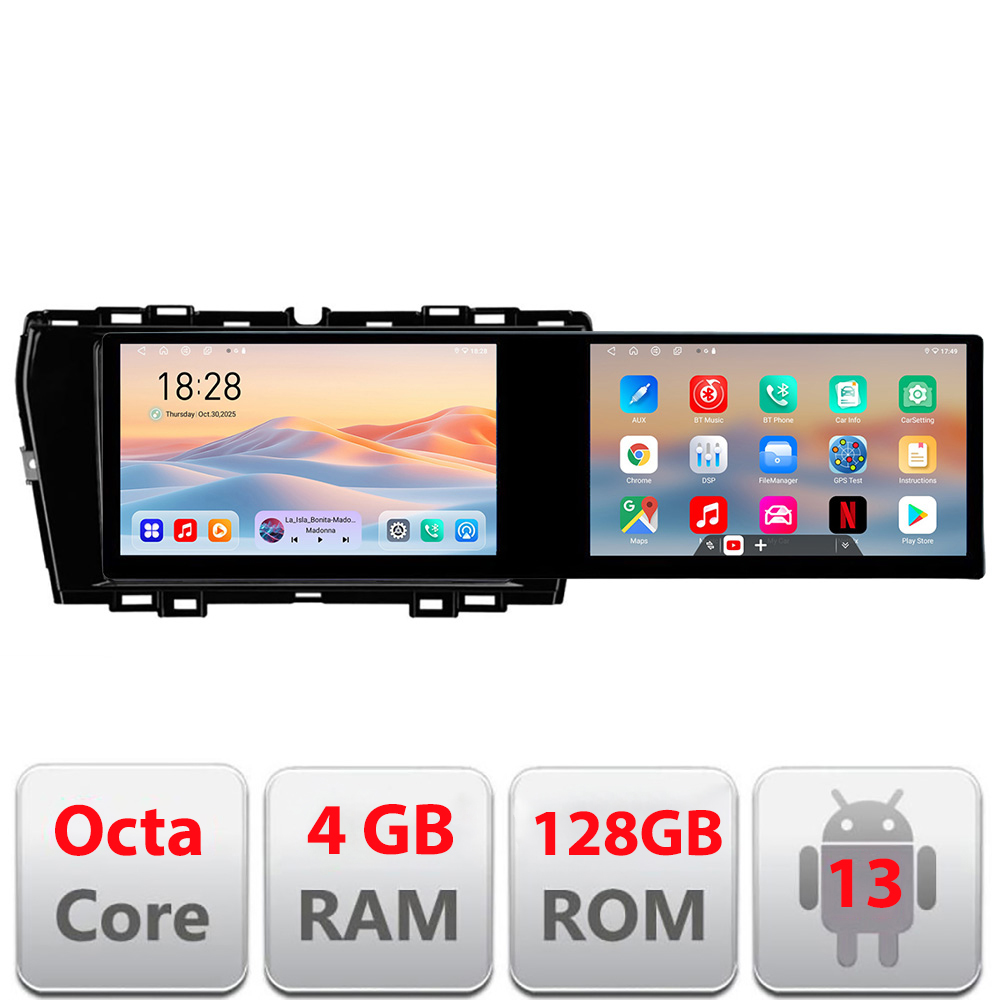 Navigatie Ssang Young Tivoli 2020- Kit-TIVOLI Edotec 2 ecrane 8 core 4+128 21.6 inch Incell android Wifi 5Ghz gps internet