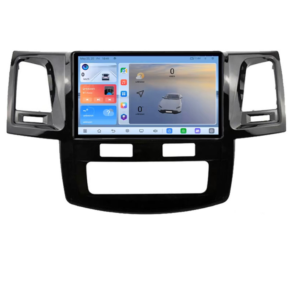 Navigație Android Toyota Hilux 2008-2014 QLED 1K 8+128GB 4G GPS ADAS