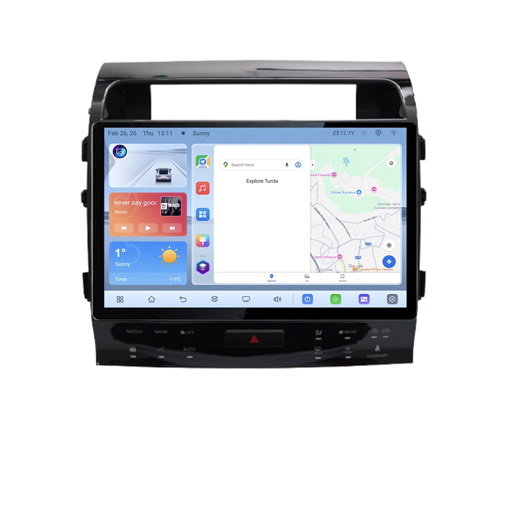 Navigatie Toyota Land Cruiser V8 2009-2020 QLED 4G LTE Android Auto