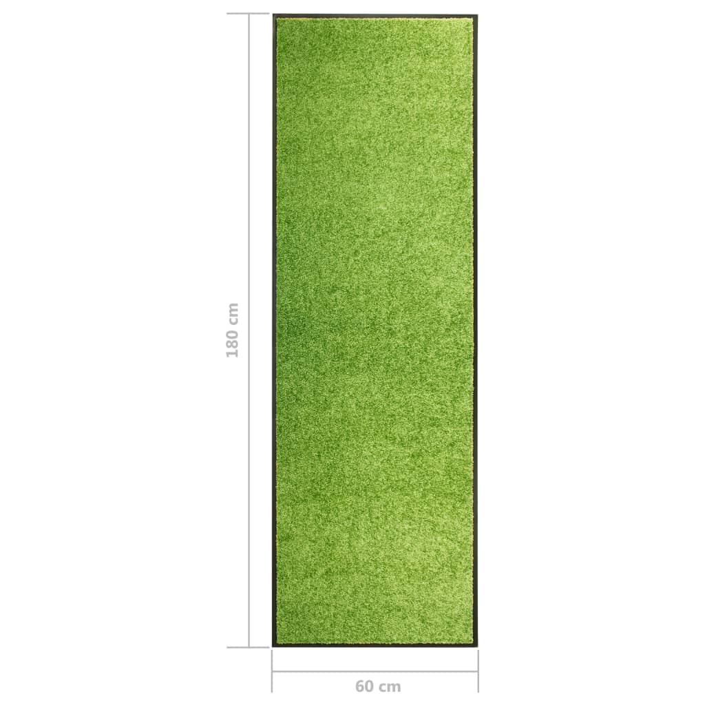 Covoraș de ușă lavabil, verde, 60 x 180 cm GartenMobel Dekor