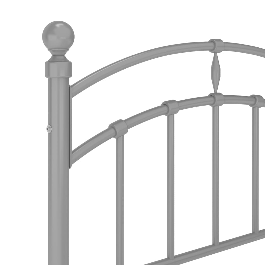 Cadru de pat, gri, 100x200 cm, metal GartenMobel Dekor
