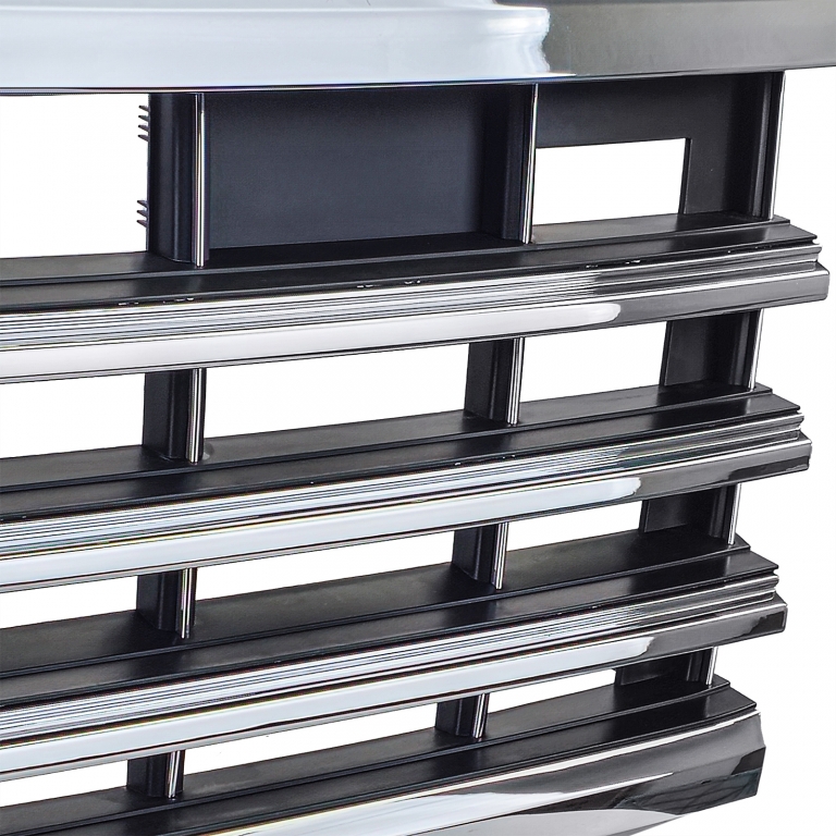 Grilă radiator neagră cu benzi cromate, potrivită pentru VW Touareg III din 2018 Performance AutoTuning