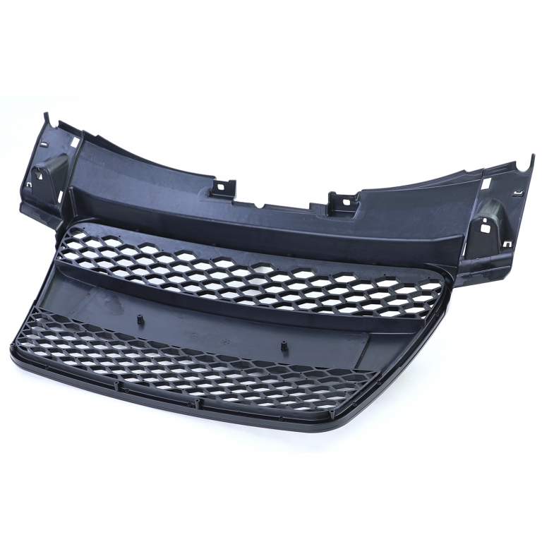 Grilă radiator tip fagure fără emblemă neagră lucioasă, potrivită pentru Audi TT 8J pre-facelift 06-10 Performance AutoTuning