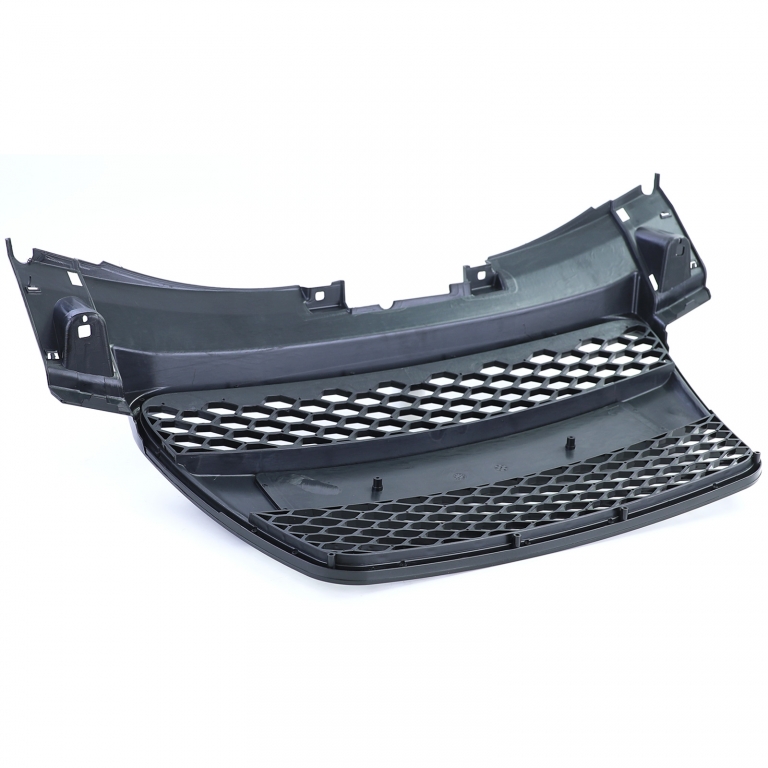 Grilă radiator tip fagure fără emblemă neagră lucioasă, potrivită pentru Audi TT 8J pre-facelift 06-10 Performance AutoTuning