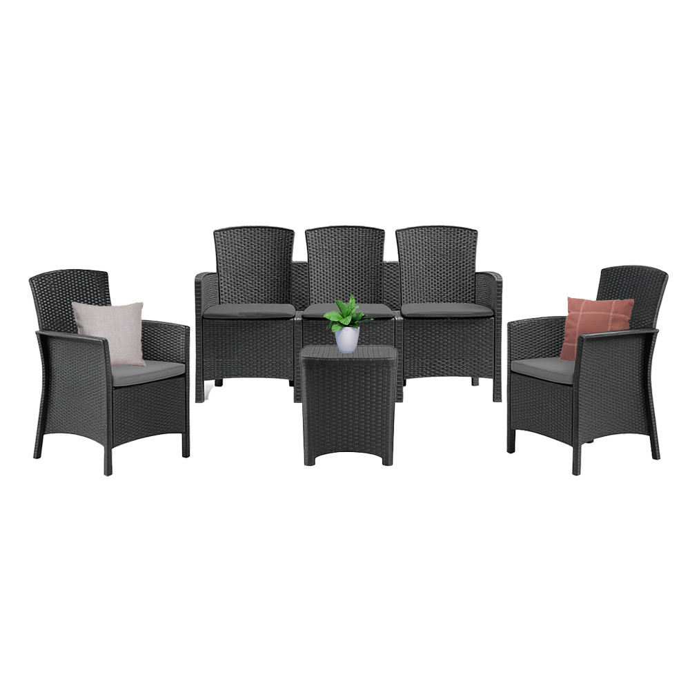 Leziter Set de mobilier de grădină Lima 5 locuri grafit