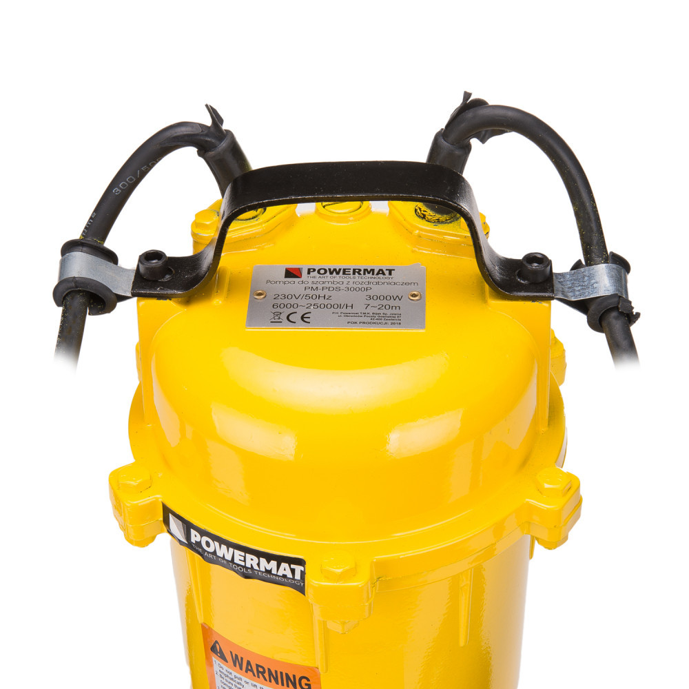 Powermat Pompă de canalizare cu tocător și întrerupător cu plutitor PM-PDS-3000P