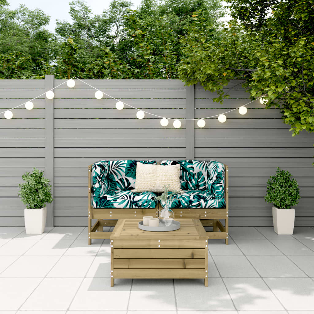 Set canapea de grădină, 3 piese, lemn de pin tratat GartenMobel Dekor