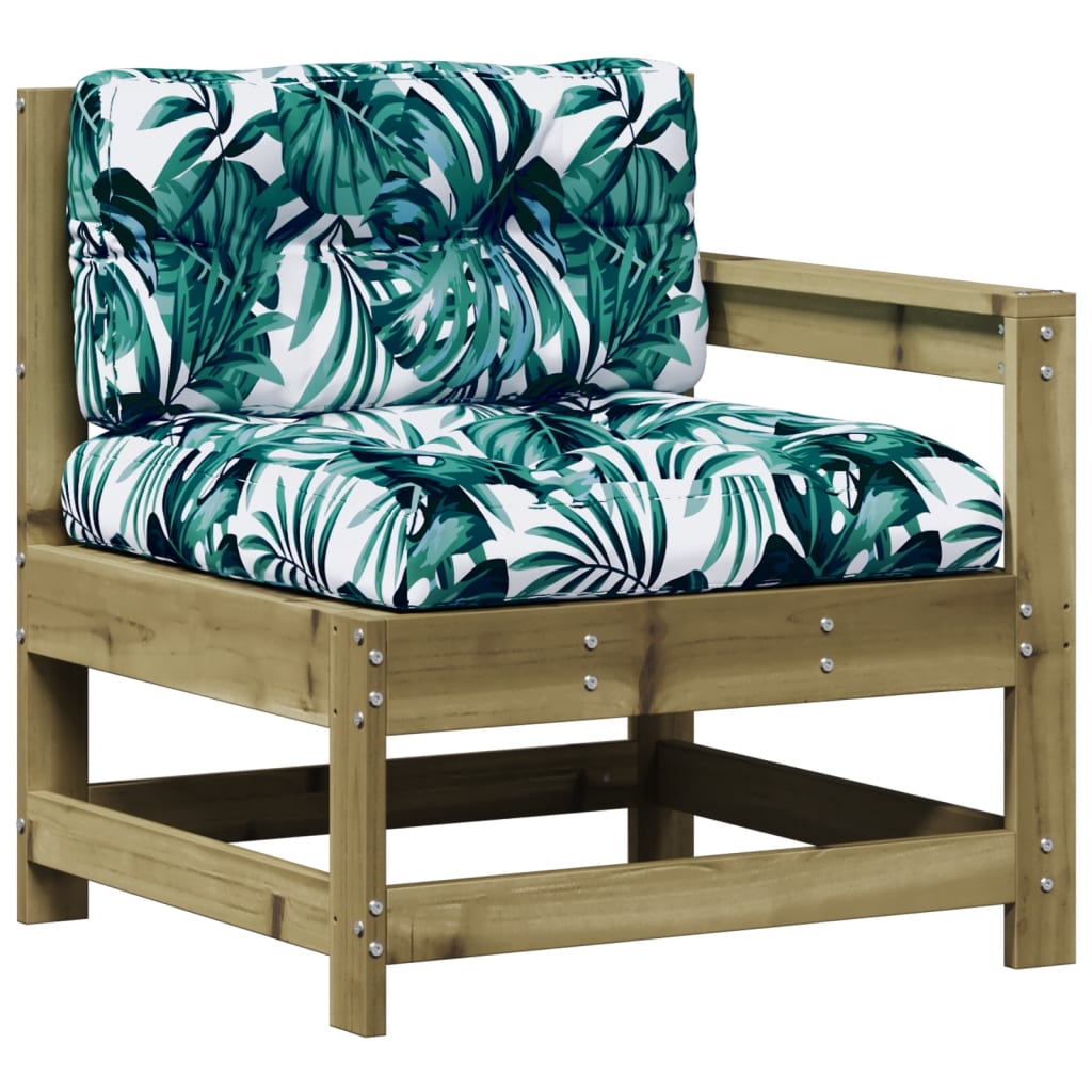 Set mobilier de grădină cu perne, 3 piese, lemn de pin tratat GartenMobel Dekor