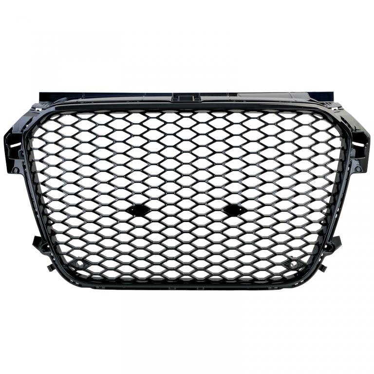 Grilă sport cu fagure, grilă radiator neagră lucioasă, potrivită pentru Audi A1 8X pre-facelift 10-14 Performance AutoTuning