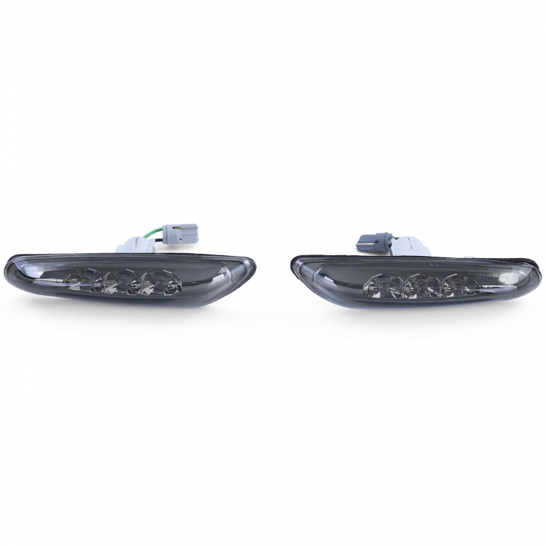 Indicatori laterali LED fumuriu negru potriviți pentru BMW E46 E60 E61 X3 E83 Performance AutoTuning