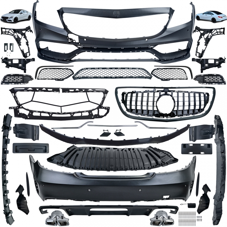 Kit caroserie sport bara grilă difuzor potrivit pentru Mercedes CLS C218 W218 2011-2018 Performance AutoTuning