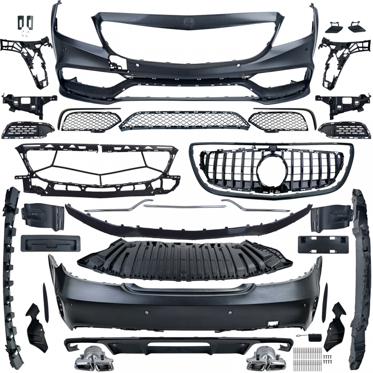 Kit caroserie sport bara grilă difuzor potrivit pentru Mercedes CLS C218 W218 2011-2018 Performance AutoTuning