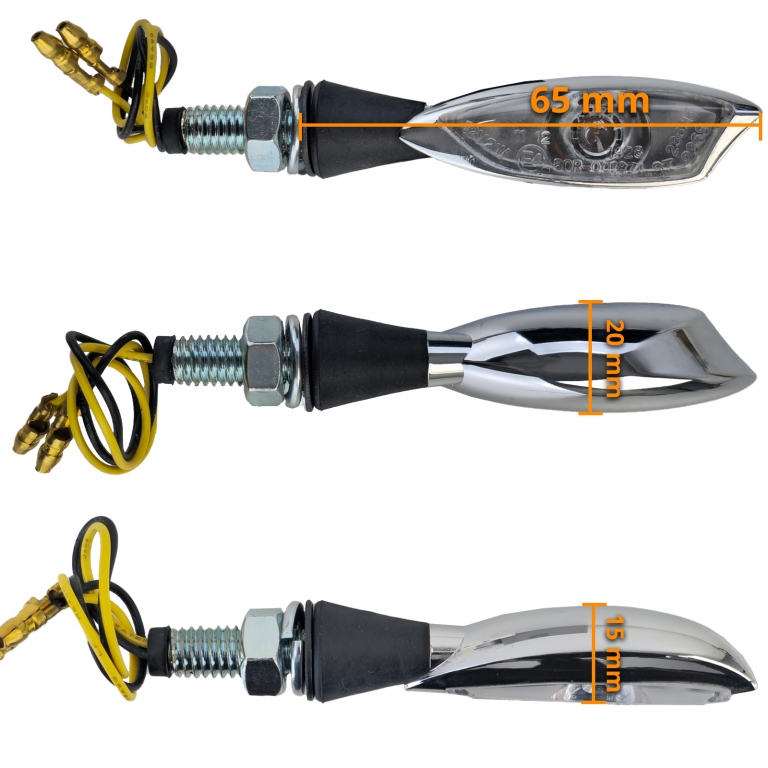 Semnalizator LED Mini pentru motocicletă MORELLA Chrome cu E-Mark Performance AutoTuning