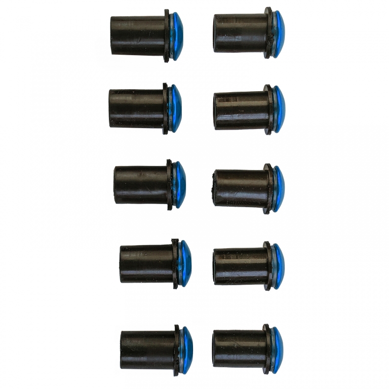 Set de șuruburi pentru parbriz de motocicletă, cu spăciere pentru carenă, din aluminiu M5, albastre Performance AutoTuning