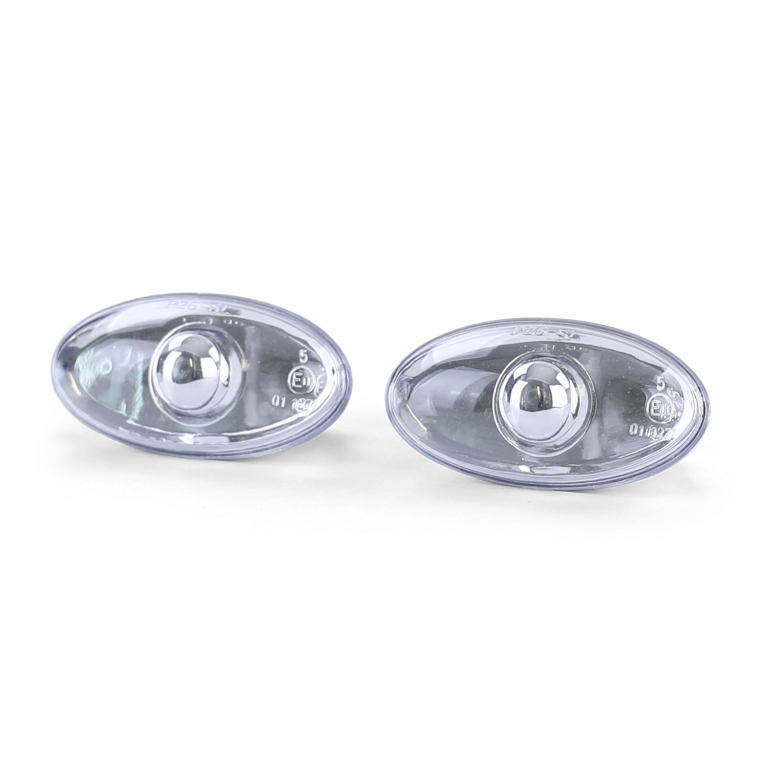 Indicator lateral din sticlă clară cu crom, potrivit pentru Peugeot 107 206 SW CC 307 407 607 și Toyota Aygo Performance AutoTuning