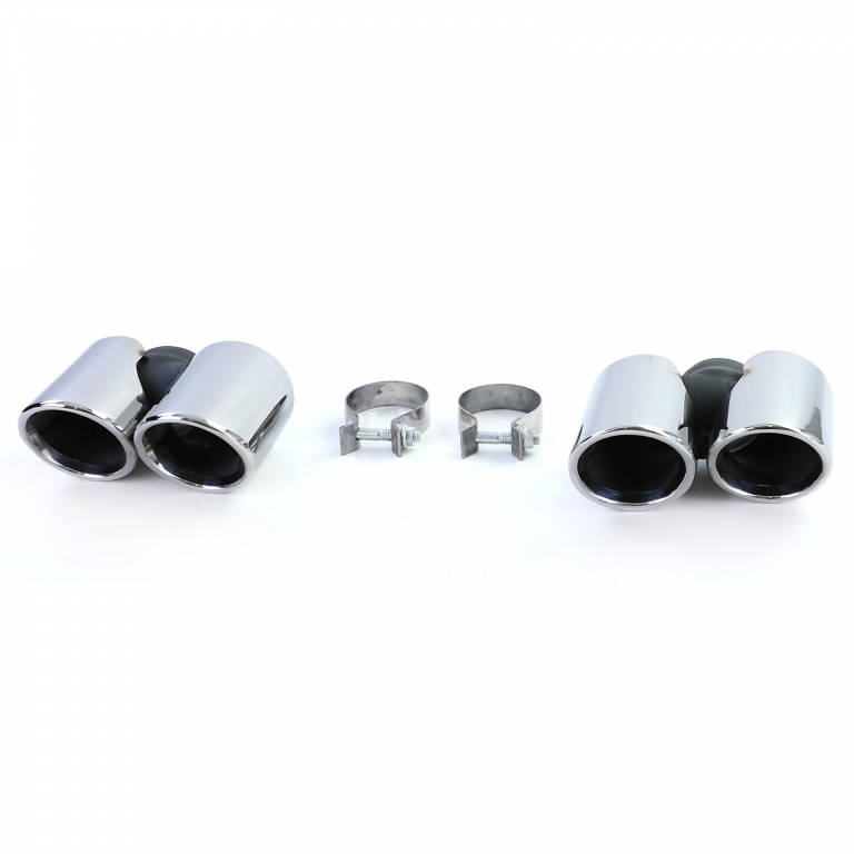 Tăvițe de evacuare duale lustruite potrivite pentru Porsche 911 991.1 11-15 3.4 350CP Performance AutoTuning